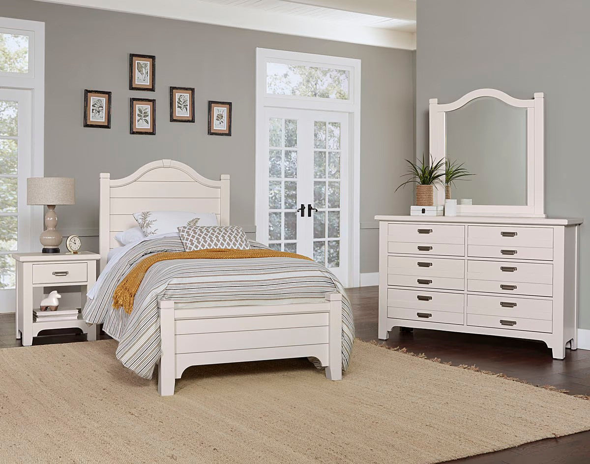 Bungalow - 6-Drawer Double Dresser - Lattice (Soft White)