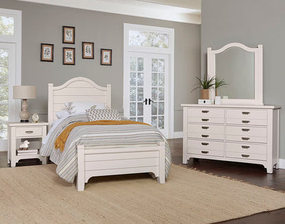 Bungalow - 6-Drawer Double Dresser - Lattice (Soft White)