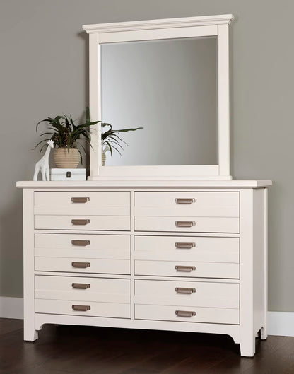 Bungalow - 6-Drawer Double Dresser - Lattice (Soft White)