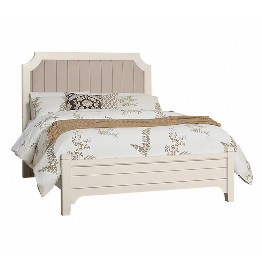 Bungalow - Queen Upholstered Bed - Lattice (Soft White)