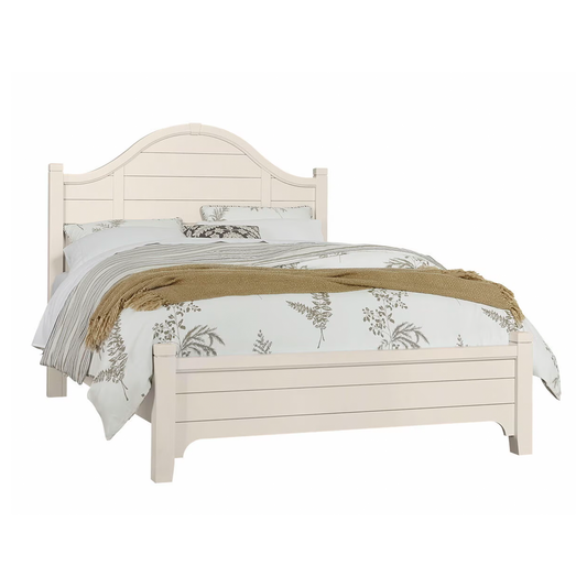 Bungalow - King Arched Bed - Lattice / Soft White