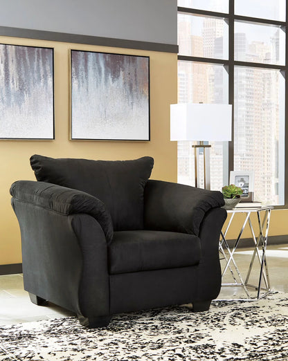 Darcy - Black - 4 Pc. - Sofa, Loveseat, Chair, Ottoman