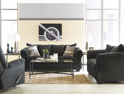 Darcy - Black - 3 Pc. - Sofa, Loveseat, Rocker Recliner