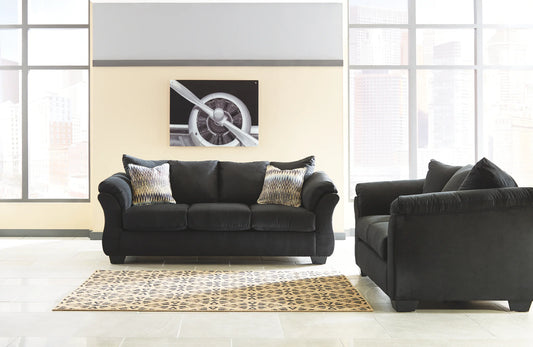 Darcy - Black - 3 Pc. - Sofa, Loveseat, Rocker Recliner