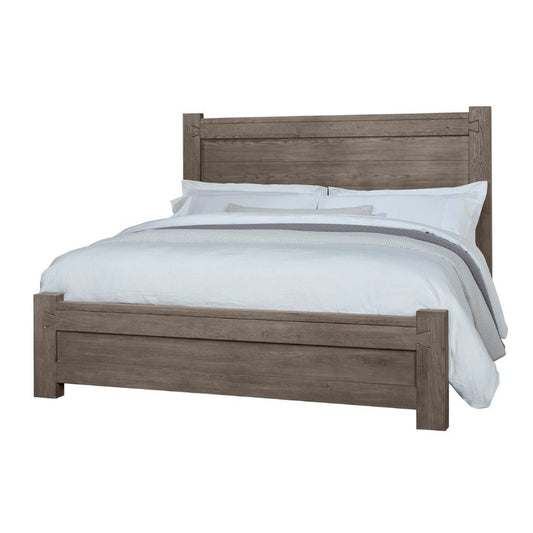 Dovetail - King Poster Bed With Poster Footboard - Mystic Grey