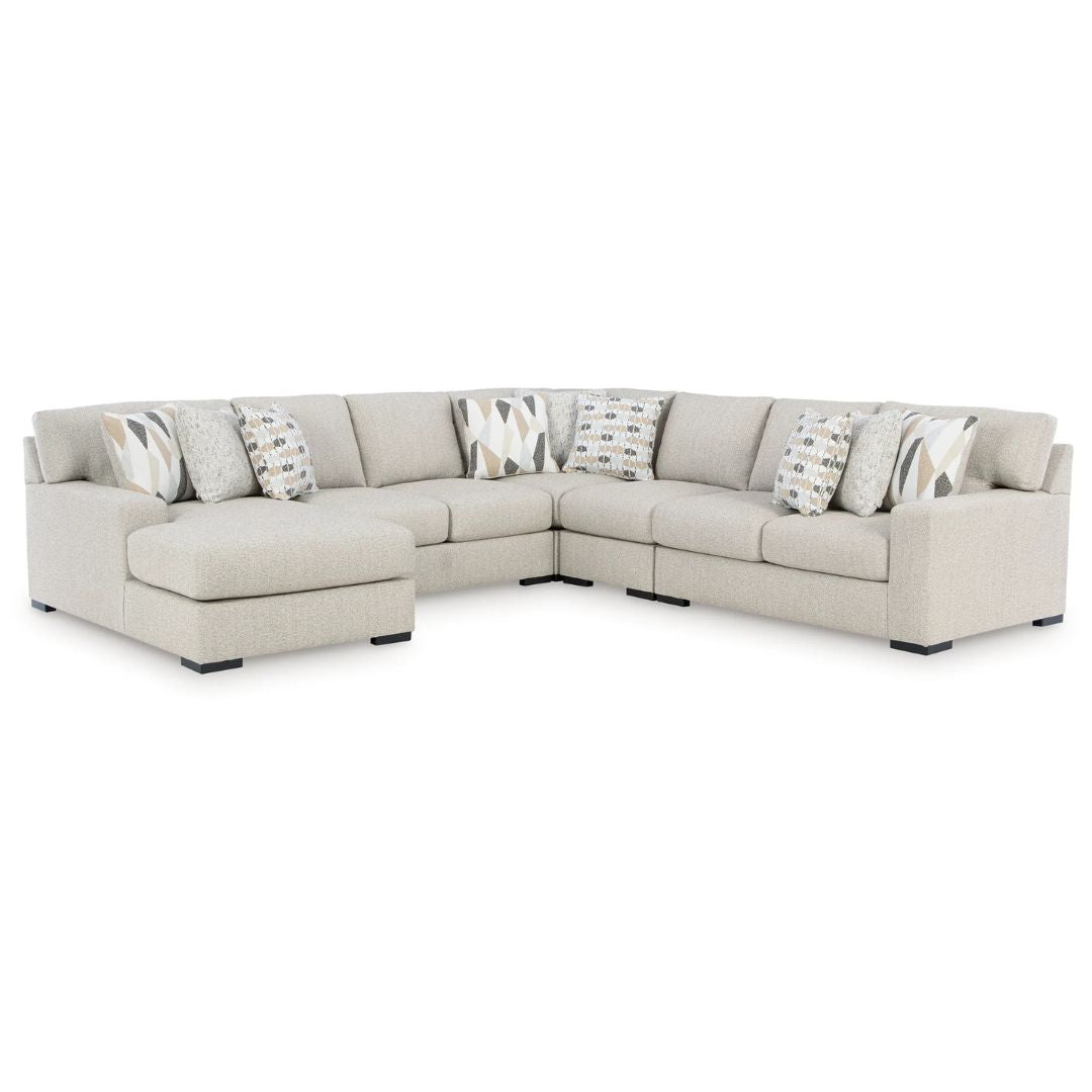 LaureLGrove - Pebble - 5-Piece Sectional With LAF Corner Chaise