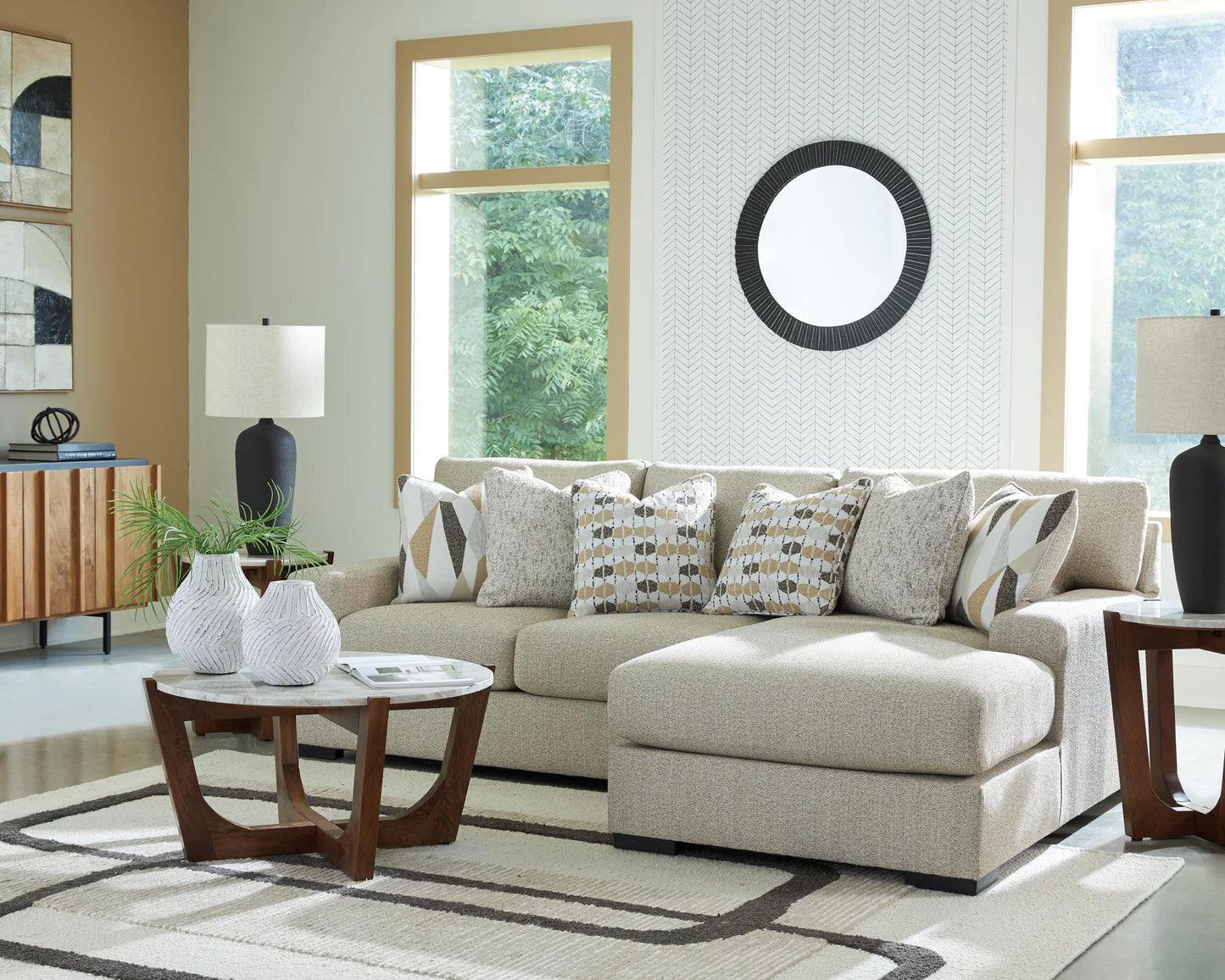 LaureLGrove - Pebble - 2-Piece Sectional With RAF Corner Chaise