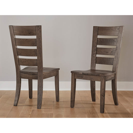 Dovetail - Horizontal Slat Dining Chair - Aged Grey