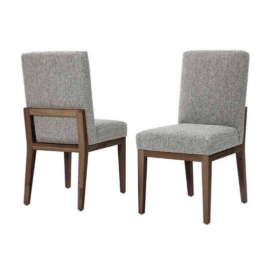 Dovetail - Upholstered Side Chair - Charcoal - Aged Grey