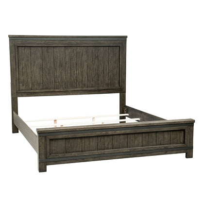 Thornwood Hills - California King Panel Bed - Dark Gray