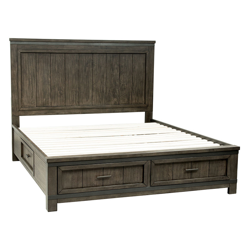 Thornwood Hills - King Two Sided Storage Bed - Dark Gray