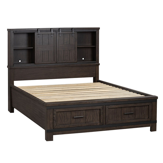 Thornwood Hills - King Bookcase Bed - Dark Gray