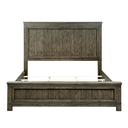 Thornwood Hills - King Panel Bed - Dark Brown