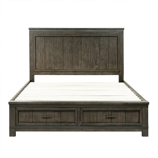 Thornwood Hills - King Storage Bed - Dark Brown