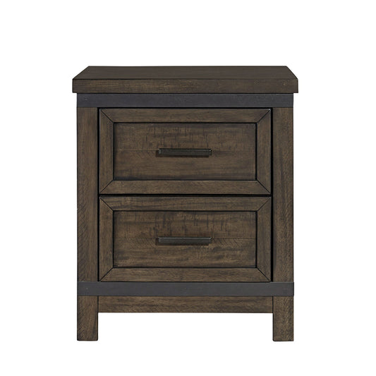 Thornwood Hills - 2 Drawer Night Stand - Dark Gray