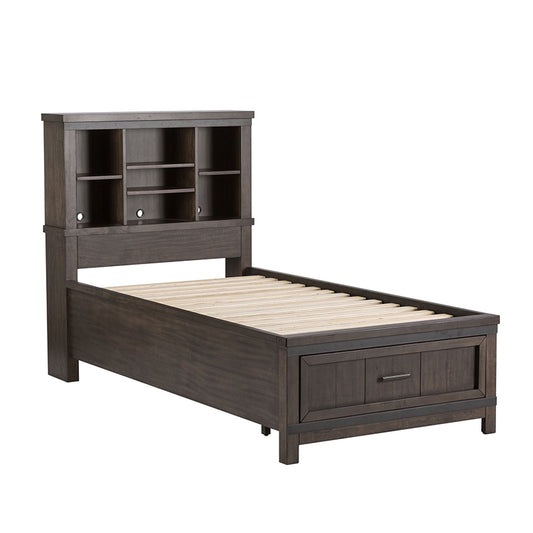 Thornwood Hills - Twin Bookcase Bed - Dark Gray