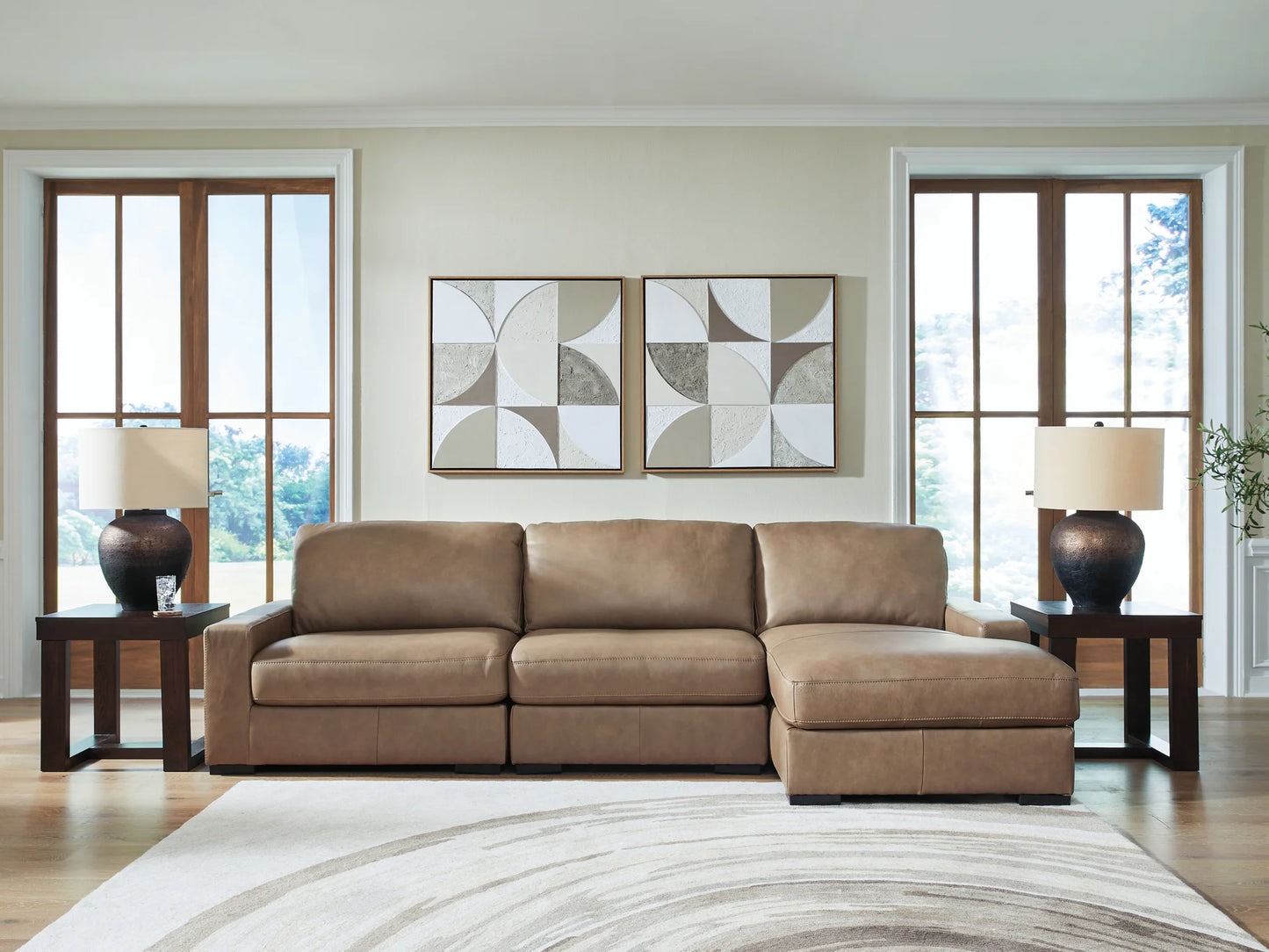 Veronella - 3-Piece Sectional With RAF Corner Chaise - Sahara