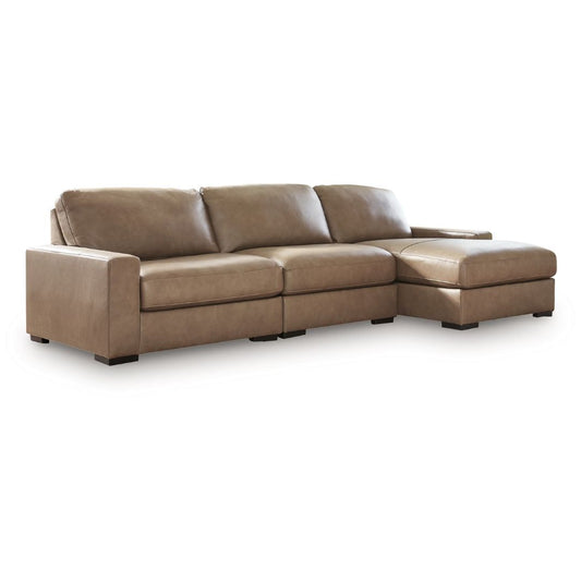 Veronella - 3-Piece Sectional With RAF Corner Chaise - Sahara