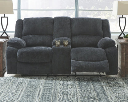 Draycoll - Dark Gray - 3 Pc. - Reclining Sofa, Loveseat, Rocker Recliner