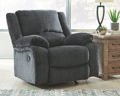 Draycoll - Dark Gray - 3 Pc. - Reclining Sofa, Loveseat, Rocker Recliner