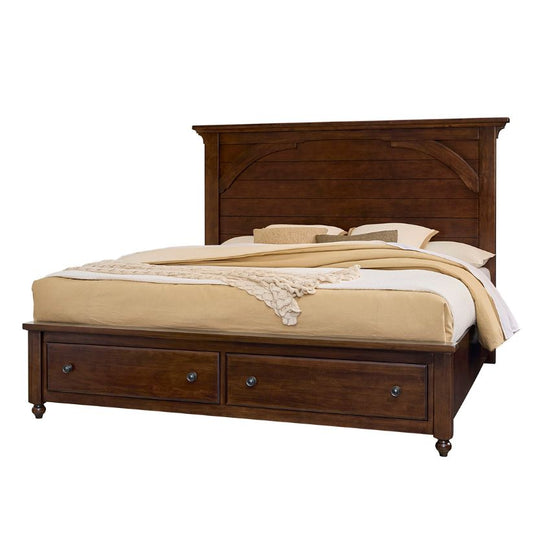 Vista - King Mansion Foot Storage Bed - Cherry