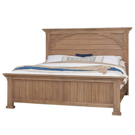 Vista - Queen Mansion Bed - Natural Oak