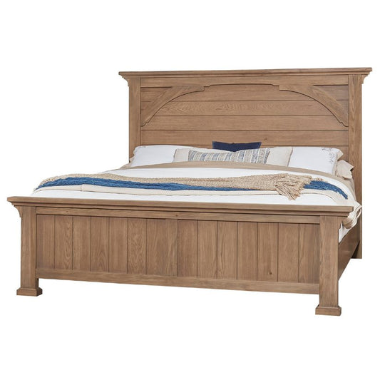 Vista - King Mansion Bed - Natural Oak