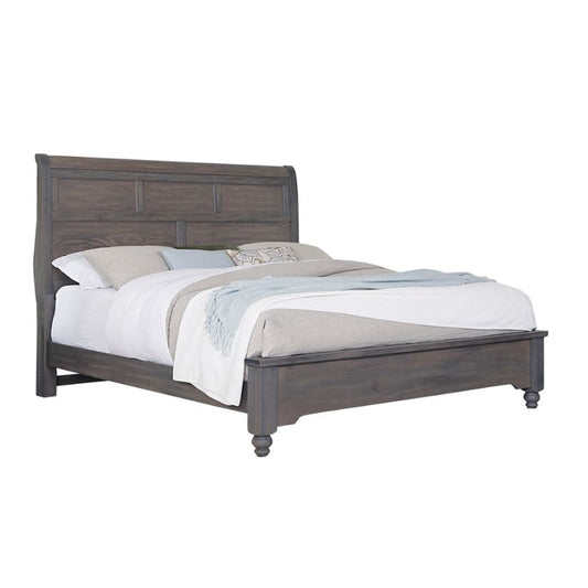 Vista - Queen Sleigh Bed - Gray