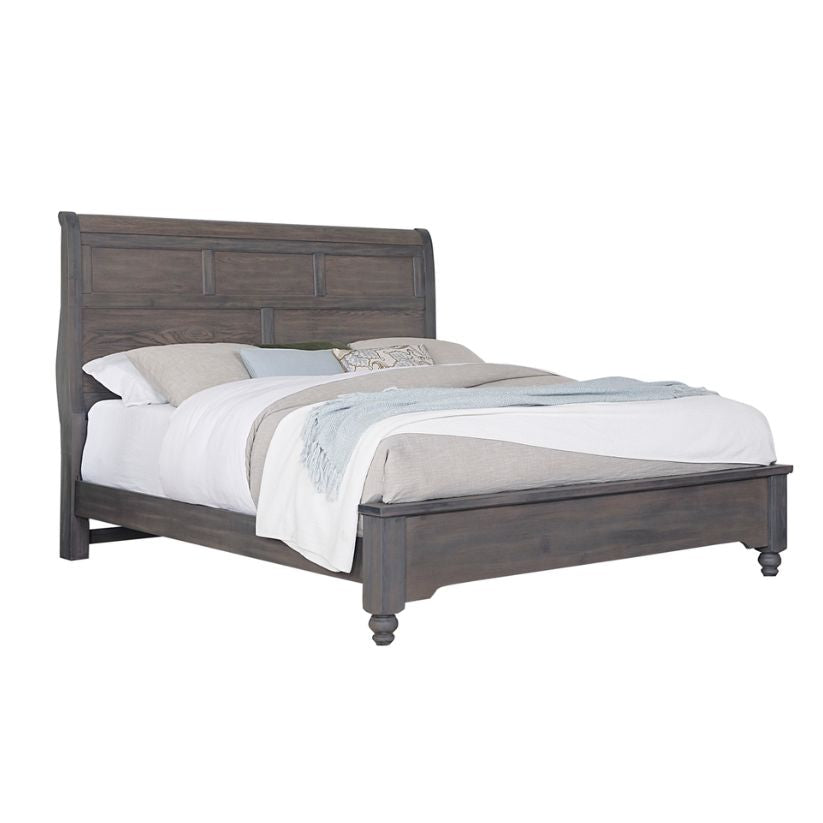 Vista - King Sleigh Bed - Gray