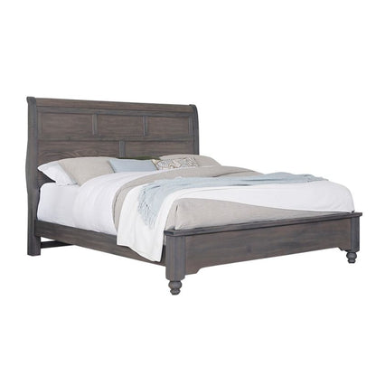 Vista - King Sleigh Bed - Gray