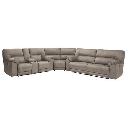 Cavalcade - Slate - Left Arm Facing Power Loveseat With Console 3 Pc Sectional