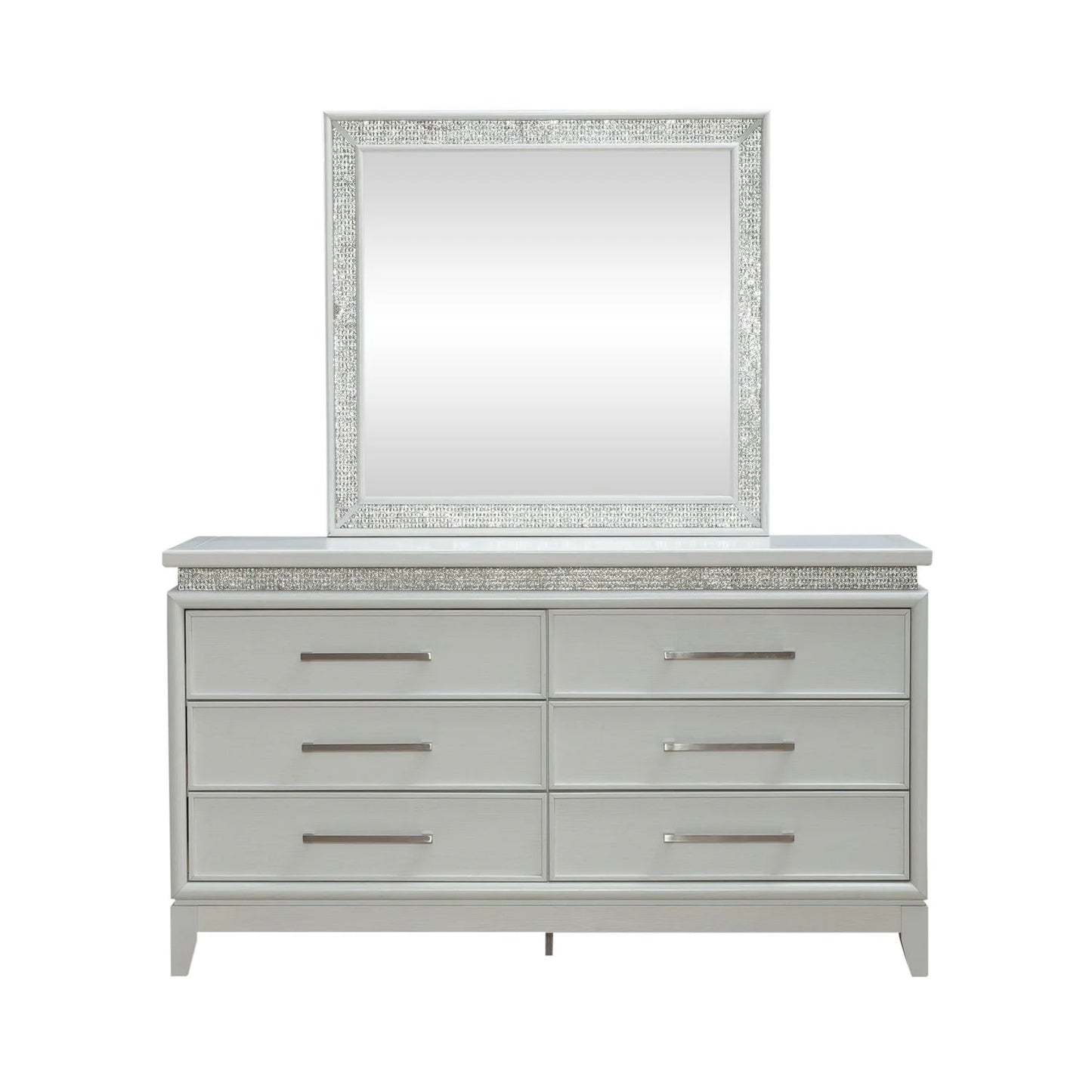Reflections - Dresser & Mirror - White