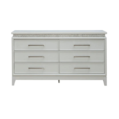 Reflections - 6 Drawer Dresser With Lights - White