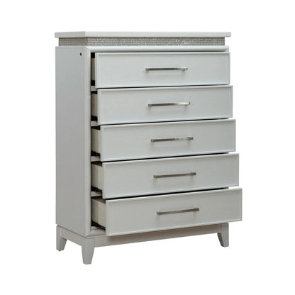 Reflections - 5 Drawer Chest With Lights - White