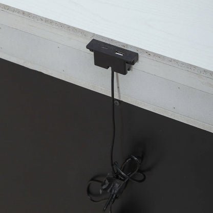 Reflections - Nightstand With Lights and Charging Station - White