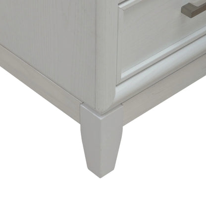 Reflections - Nightstand With Lights and Charging Station - White