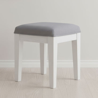 Reflections - Vanity Stool - Pearl White & Rhinestone