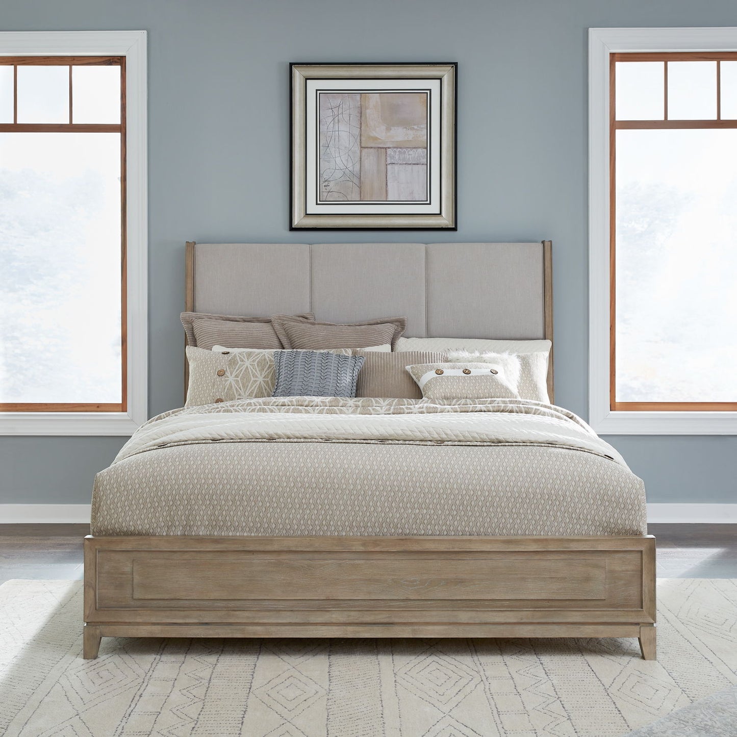 Brentwood - California King Upholstered Bed - Sandstone