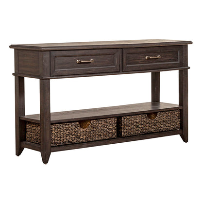 Mill Creek - 2 Drawer Sofa Table - Dark Brown