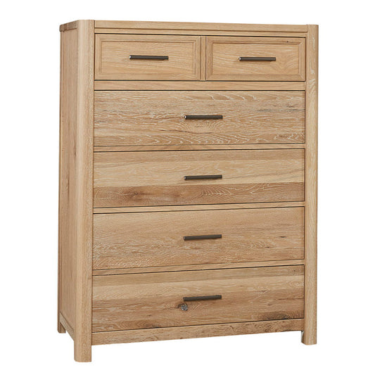 Crafted Oak - Chest 5 Drawers - Light Brown