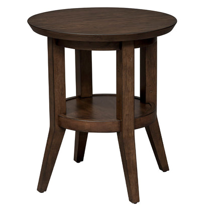 Ventura Blvd - Round End Table - Dark Brown