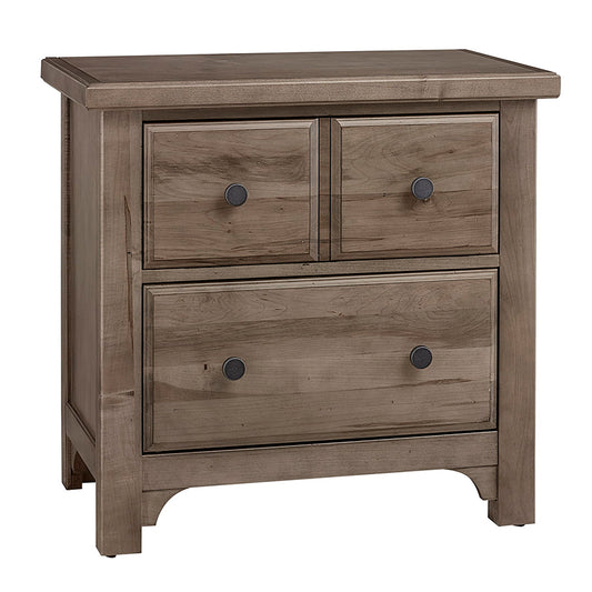 Cool Farmhouse - 2-Drawer Nightstand - Grey