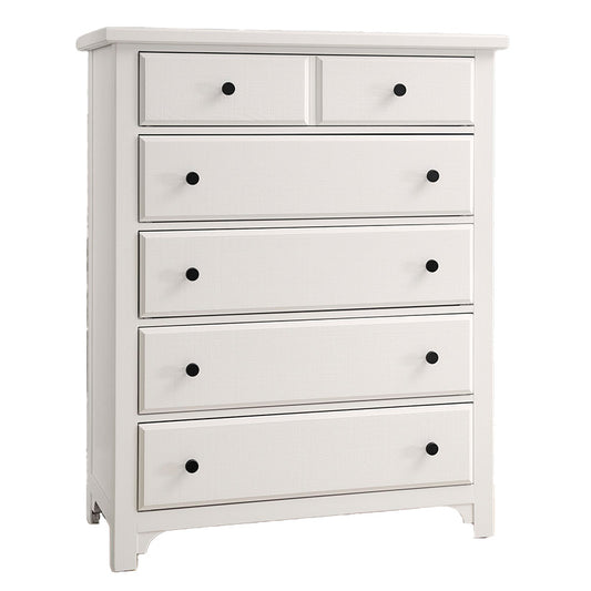 Cool Farmhouse - 5-Drawer Chest - Soft White