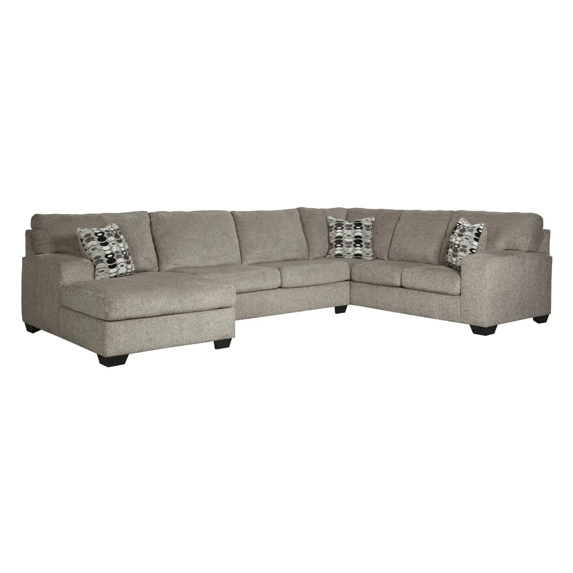 Ballinasloe - Platinum - Left Arm Facing Corner Chaise 3 Pc Sectional