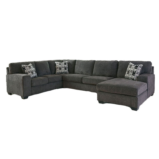 Ballinasloe - Smoke - Right Arm Facing Corner Chaise 3 Pc Sectional