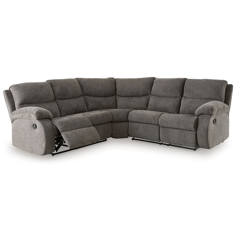 Museum - Pewter - 2-Piece Reclining Sectional With Raf Reclining Loveseat