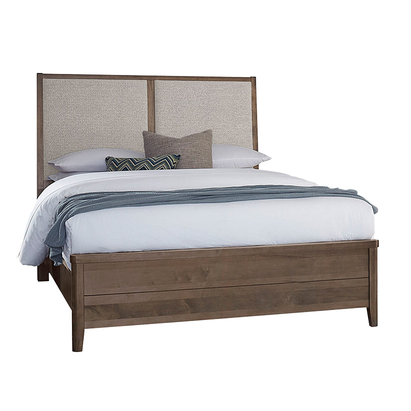 Woodbridge - California King Upholstered Bed with Grey Fabric - Dark Cashmere