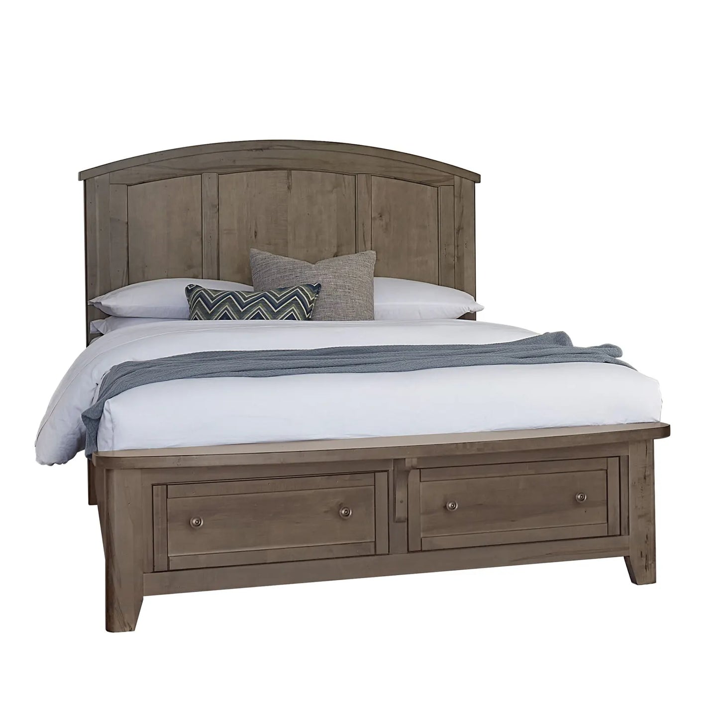 Woodbridge - King Arch Storage Bed - Dark Cashmere