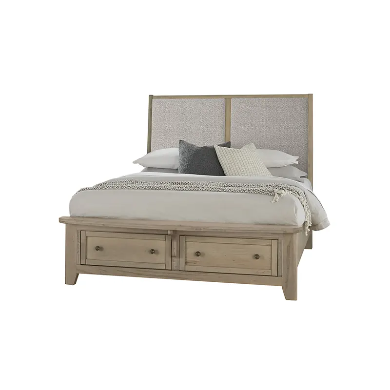 Woodbridge - Queen Storage Upholstered Bed With Grey Fabric - Shadow Grey