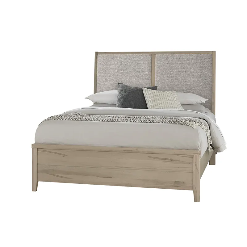 Woodbridge - Queen Upholstered Bed With Grey Fabric - Shadow Grey